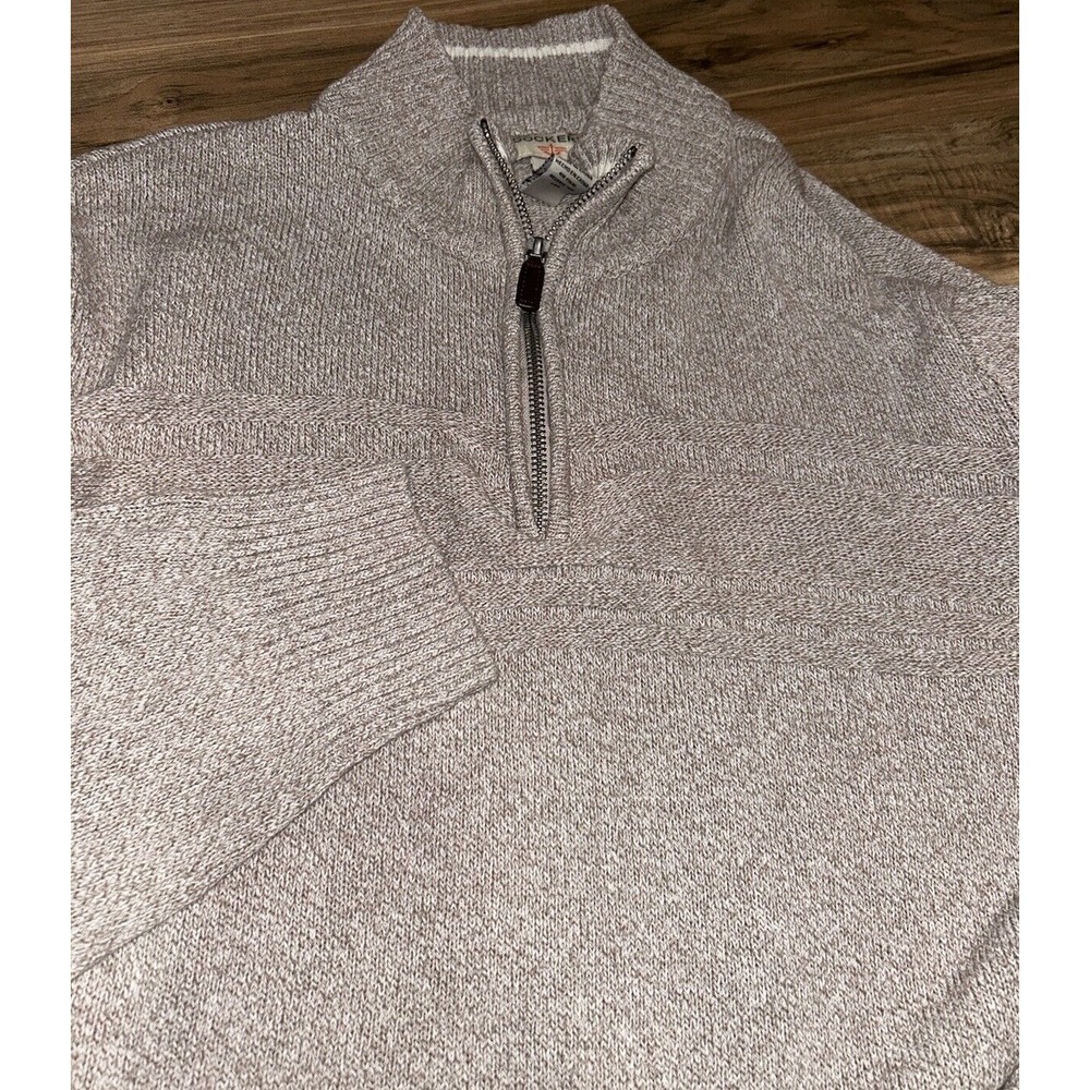 Dockers‎ Mens Quarter Zip Sweater, Oatmeal, XL